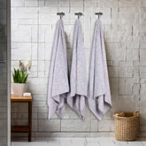 Cotton Modern Geometric Jacquard Plush Absorbent Bath Towel Set of 3